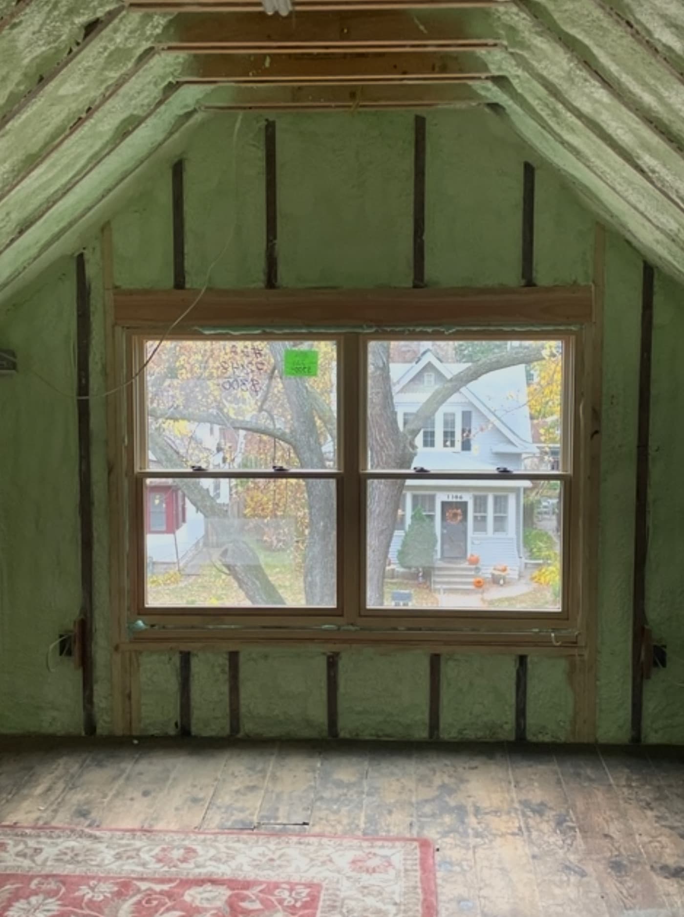 Insulation installed in the upper floor of an older Minnesota home